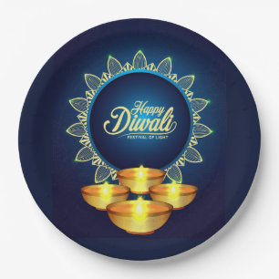 Assiettes En Carton Plaque en papier Diwali