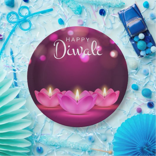 Assiettes En Carton Plaque en papier Diwali (Fête)