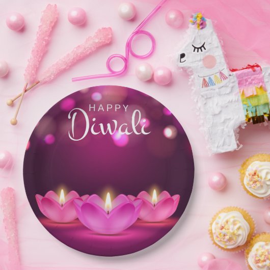 Assiettes En Carton Plaque en papier Diwali (Fête)