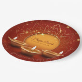 Assiettes En Carton Plaque en papier Diwali (Angle)