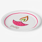Assiettes En Carton Plaque en papier Diwali (Angle)