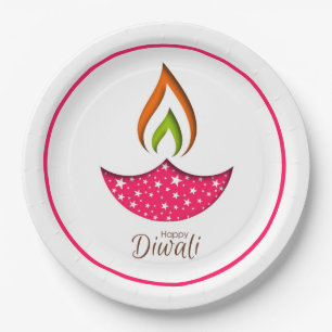 Assiettes En Carton Plaque en papier Diwali