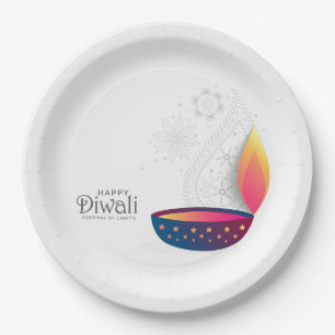Assiettes En Carton Plaque en papier Diwali
