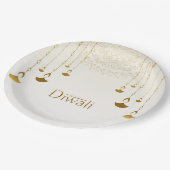 Assiettes En Carton Plaque en papier Diwali (Angle)