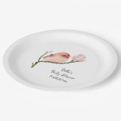 Assiettes En Carton Plaque en papier d'oiseau blanc mignonne (Angle)