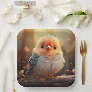 Assiettes En Carton Plaque en papier d'oiseau mignonne