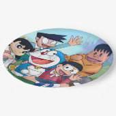 Assiettes En Carton Plaque en papier Doremon (Angle)