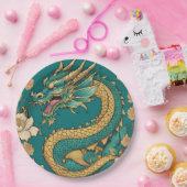 Assiettes En Carton Plaque en papier dragon (Fête)