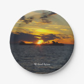 Assiettes En Carton Plaque en papier du coucher de soleil Wilfred Syke (Devant)