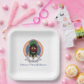 Assiettes En Carton Plaque en papier du logo Mastiff Tibétain (Fête)