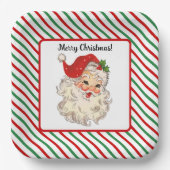 Assiettes En Carton Plaque en papier du Père Noël (Recto)