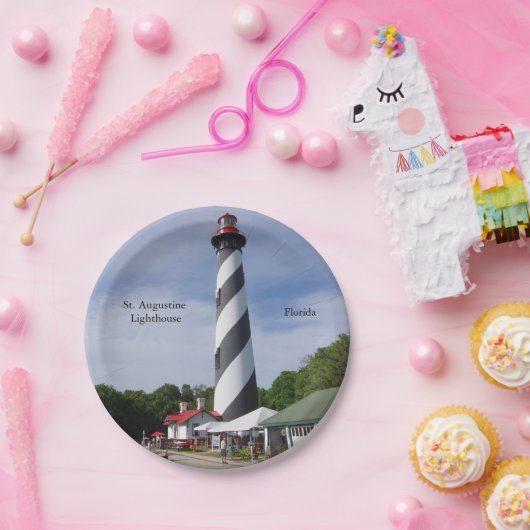 Assiettes En Carton Plaque en papier du phare St Augustine (Fête)
