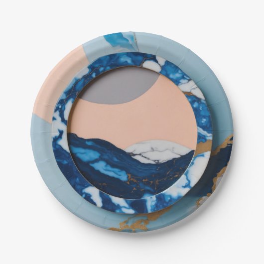 Assiettes En Carton Plaque en papier EcoChic Dining Delight (Devant)