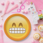Assiettes En Carton plaque en papier émoji grincheux (Fête)