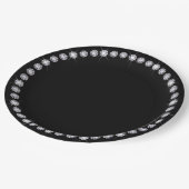 Assiettes En Carton Plaque en papier encadrée ronde diamant (Angle)