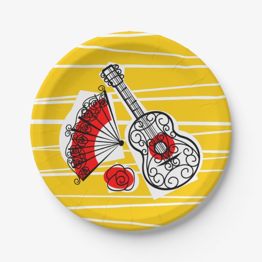 Assiettes En Carton Plaque en papier espagnol Souvenirs (Devant)