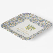 Assiettes En Carton Plaque en papier Fête des mariées italienne (Angulaire)
