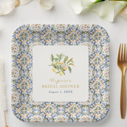 Assiettes En Carton Plaque en papier Fête des mariées italienne