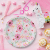 Assiettes En Carton Plaque en papier floral (Fête)