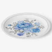 Assiettes En Carton Plaque en papier floral (Angle)