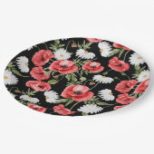 Assiettes En Carton Plaque en papier floral (Angle)