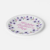 Assiettes En Carton Plaque en papier floral simple Joyeux Fête des Mèr (Angle)
