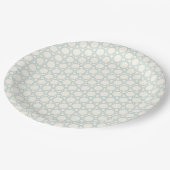 Assiettes En Carton Plaque en papier géométrique bleu doux (Angle)