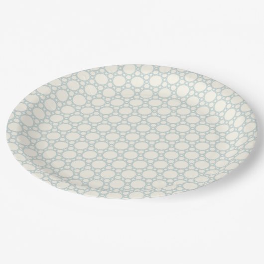 Assiettes En Carton Plaque en papier géométrique bleu doux (Angle)