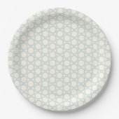 Assiettes En Carton Plaque en papier géométrique bleu doux (Devant)