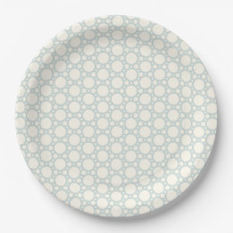 Assiettes En Carton Plaque en papier géométrique bleu doux