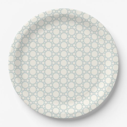 Assiettes En Carton Plaque en papier géométrique bleu doux (Devant)