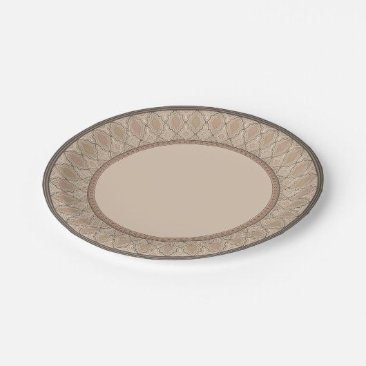 Assiettes En Carton Plaque en papier géométrique ornée (Angle)