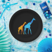 Assiettes En Carton Plaque en papier girafe (Fête)