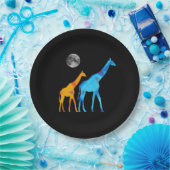Assiettes En Carton Plaque en papier girafe (Fête)
