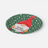 Assiettes En Carton Plaque en papier Gnome de Noël (Angle)