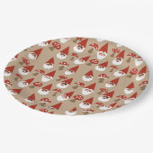 Assiettes En Carton Plaque en papier Gnomes et Champignons (Angle)