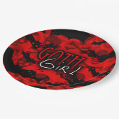 Assiettes En Carton Plaque en papier Goth Girl (Angle)