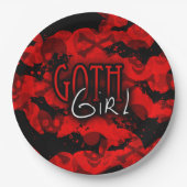 Assiettes En Carton Plaque en papier Goth Girl (Devant)