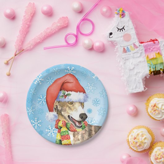 Assiettes En Carton Plaque en papier gris de Noël (Fête)