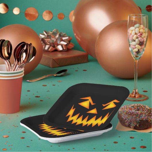 Assiettes En Carton Plaque en papier Halloween (Multi)