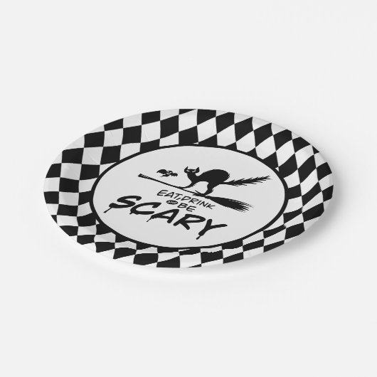 Assiettes En Carton Plaque en papier Halloween (Angle)