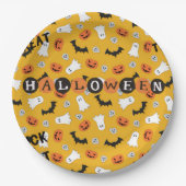 Assiettes En Carton Plaque en papier Halloween (Devant)
