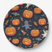 Assiettes En Carton Plaque en papier Halloween (Devant)