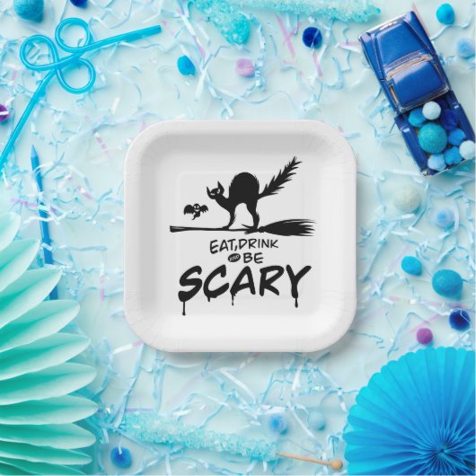 Assiettes En Carton Plaque en papier Halloween (Fête)