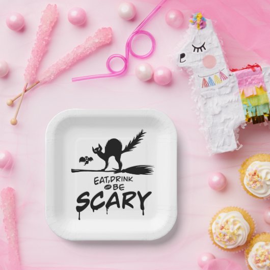 Assiettes En Carton Plaque en papier Halloween (Fête)