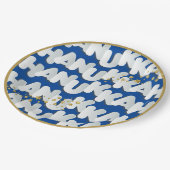 Assiettes En Carton Plaque en papier Hanoukka Gold Stars (Angle)