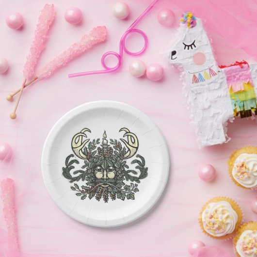 Assiettes En Carton Plaque en papier hiver-Greenman Holiday/Solstice (Fête)