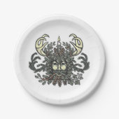 Assiettes En Carton Plaque en papier hiver-Greenman Holiday/Solstice (Devant)