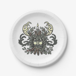 Assiettes En Carton Plaque en papier hiver-Greenman Holiday/Solstice