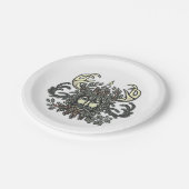 Assiettes En Carton Plaque en papier hiver-Greenman Holiday/Solstice (Angle)